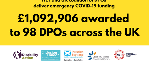 NET Emergency COVID-19 funding to Disabled People’s Organisations