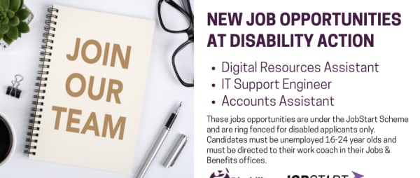Join our team - 3 job opportunities at Disability Action